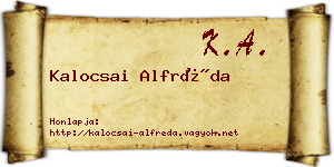 Kalocsai Alfréda névjegykártya